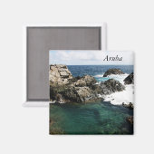 Aimant Aruba, piscine naturelle (Recto/Verso)