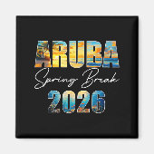 Aimant Aruba Spring Break 2026 Summer Vacation Beach (Devant)