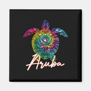 Aimant Aruba Tie Dye Tortue de mer Correspondant Vacances