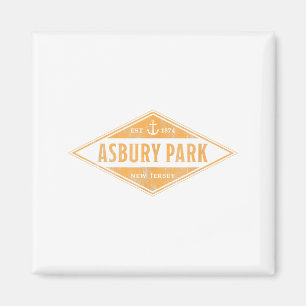 Aimant Asbury Park New Jersey Nj Souvenir Vacances Vintag