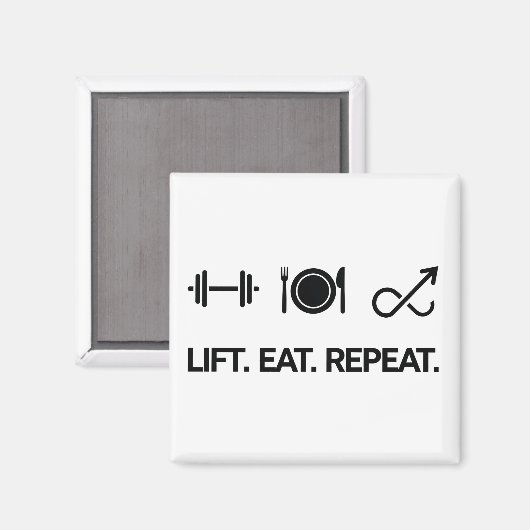 Aimant Ascenseur. Manger. Recommencer. - Conception de la (Recto/Verso)