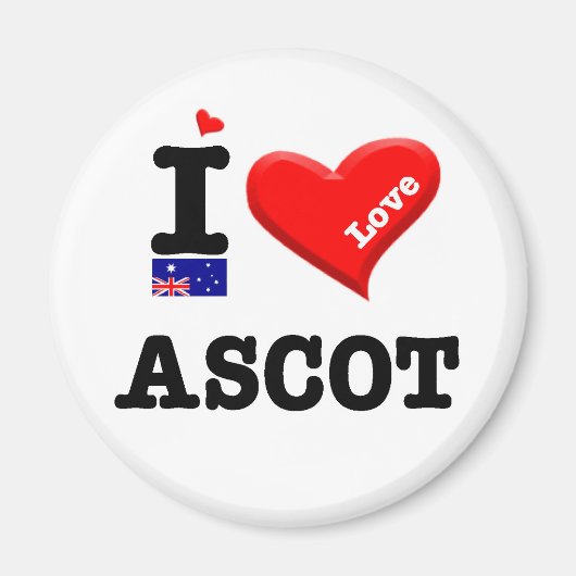Aimant ASCOT - I Love (Devant)