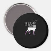 Aimant Asexual Flag Oh Deer Queer Pride Funny LGBT Design (Recto/Verso)