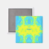 Aimant ASHER ~ Bleu et Jaune ~ (Recto/Verso)