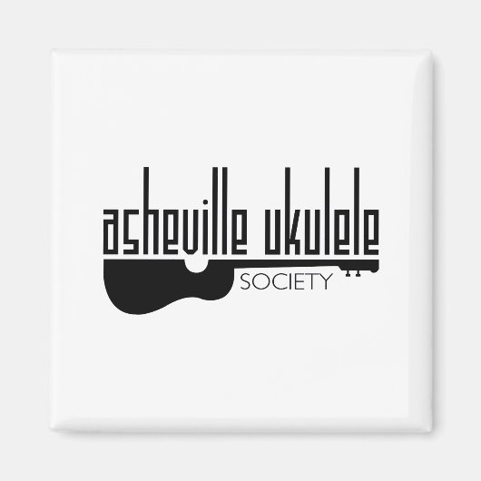 Aimant Asheville Ukulele Society (Devant)
