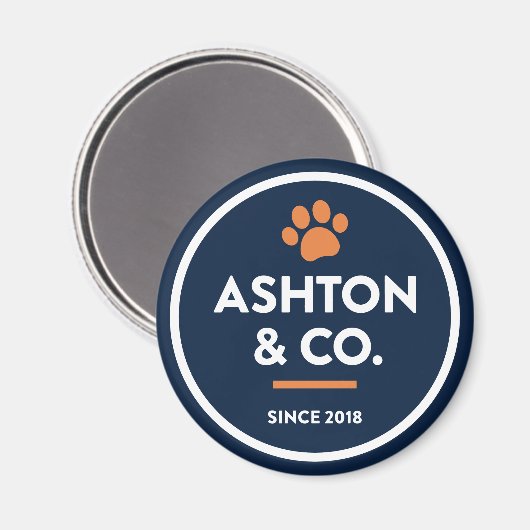 Aimant Ashton & Co. K9 Academy 2c Paw Dark (Recto/Verso)
