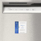 Aimant Asiatique Double Bonheur Bambou Bleu Enregistrer l (In Situ (Lave-vaisselle))