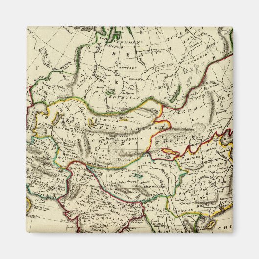 Aimant Asie avec frontières (Devant)