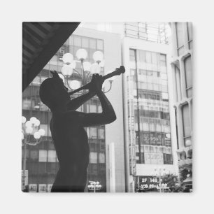 Aimant Asie, Japon, Tokyo. Statue de musique, Shibuyaku