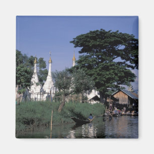 Aimant Asie, Myanmar, lac Inle. Un marché flottant.