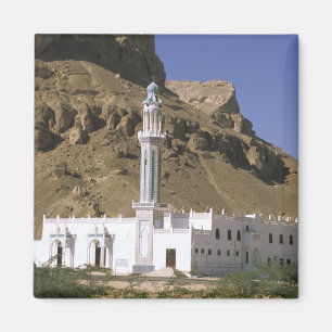 Aimant Asie, Yémen, Tarim. Mosquée blanche.