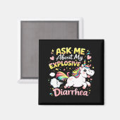 Aimant Ask about explosive diarrhea funny poop meme (Recto/Verso)