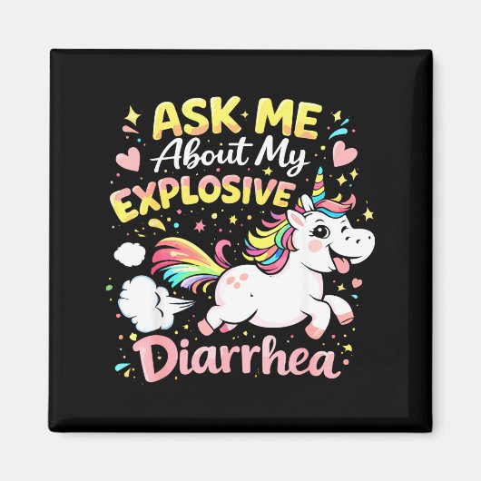 Aimant Ask about explosive diarrhea funny poop meme (Devant)