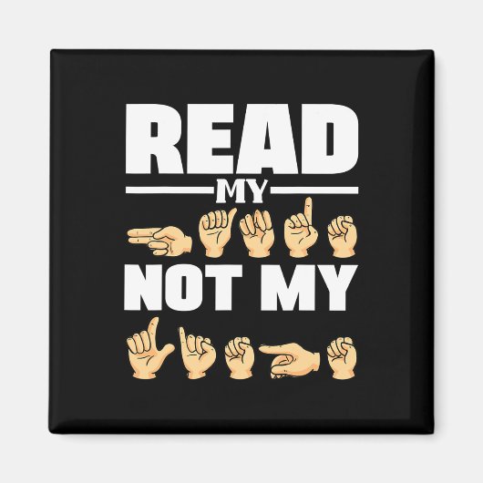 Aimant ASL Alphabet American Sing Language ASL Enseignant (Devant)