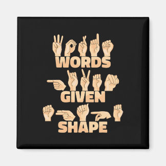 Aimant ASL American Sign Language Mots ayant une forme do