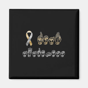 Aimant ASL American Sign Language Sensibilisation des sou