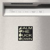Aimant ASL CTFD Calme Le F**K Down #USAPatriotGraphics (In Situ (Lave-vaisselle))