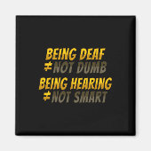 Aimant Asl Hand Gesture Deaf Hearing Loss Awareness 6  (Devant)