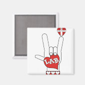 Aimant ASL I Love You Sign LAB (LABORATOIRE) (Recto/Verso)