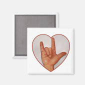 AIMANT ASL JE T'AIME, CARDIAQUE (Recto/Verso)