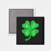 Aimant ASL Love Sign Language St Patrick's Day Deaf Aware (Recto/Verso)