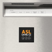 Aimant ASL - Niveau C2. Langue des signes main de sensibi (In Situ (Lave-vaisselle))