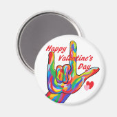Aimant ASL Valentine's Day I Love You (Recto/Verso)