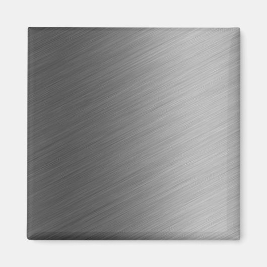 Aimant Aspect métallique en aluminium brossé (Devant)