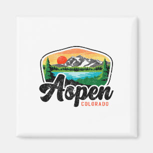 Aimant Aspen Colorado Co Ski de montagne Vintage 80s Aspe