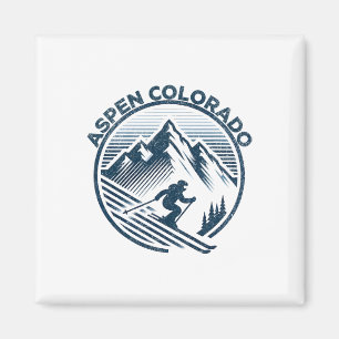 Aimant Aspen Colorado Station de ski d'hiver Ski d'hiver