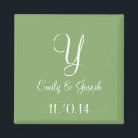 Aimant Asperges mariages mignonnes monochromatiques<br><div class="desc">Mariage Favor Monogram Magnets Avec le nom de la mariée,  le nom de la mariée et le Mariage Date Custom Style Design - chic et personnalisable Option personnalisable - Asparagus Cute Monochromatic Color Design Les magnets personnalisés sont parfaits pour donner comme souvenirs et les faveurs de mariage.</div>