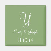 Aimant Asperges mariages mignonnes monochromatiques (Devant)