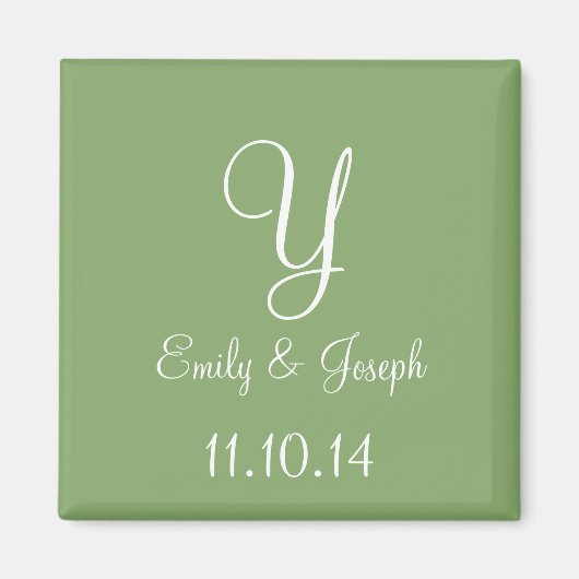 Aimant Asperges mariages mignonnes monochromatiques (Devant)