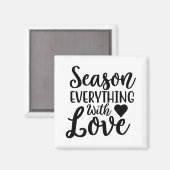 Aimant Assaisonner tout avec amour (Recto/Verso)