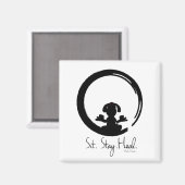 Aimant Asseyez-vous. Reste. Guérir. Pose d'aimant de la m (Recto/Verso)