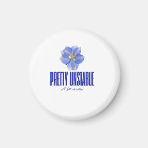 Aimant Assez Instable : Tee Déclaration Florale Bleue