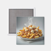 Aimant Assiette de Poutine (Recto/Verso)