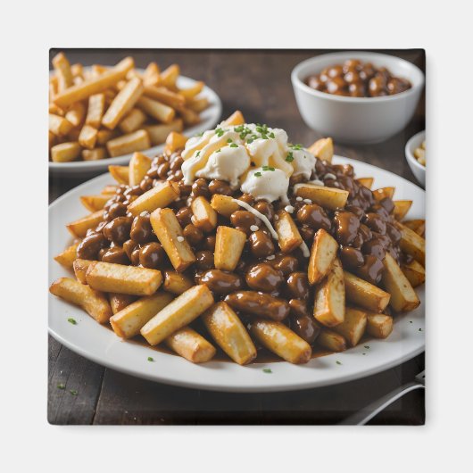 Aimant Assiette de Poutine (Devant)