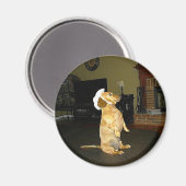 Aimant Assis jolie ou regarder la TV Dachshund (Recto/Verso)