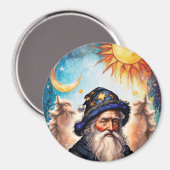 Aimant Assistant céleste Soleil et lune (Recto/Verso)