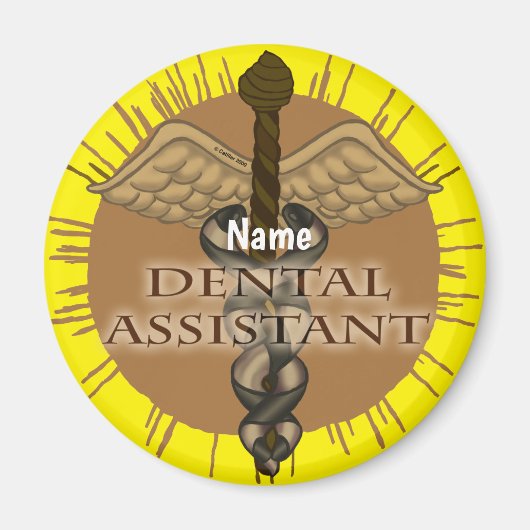 Aimant Assistant dentaire Caduceus (Devant)