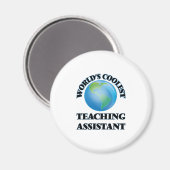 Aimant Assistant pédagogique le plus cool du monde (Recto/Verso)