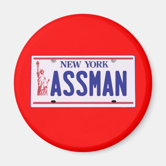 Aimant Assman New York License Plate Produits (Devant)