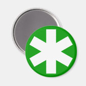Aimant Asterisk - Vert (Recto/Verso)