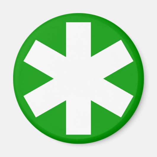 Aimant Asterisk - Vert (Devant)