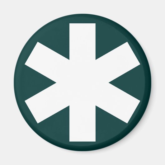 Aimant Asterisk - Vert foncé (Devant)