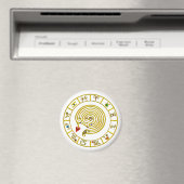 Aimant ASTRAL LABYRINTH GOLD ZODIAC CHART Astrologie (In Situ (Lave-vaisselle))