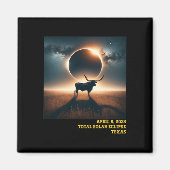 Aimant Astro commémoratif Texas Total Solar Eclipse 2024 (Devant)