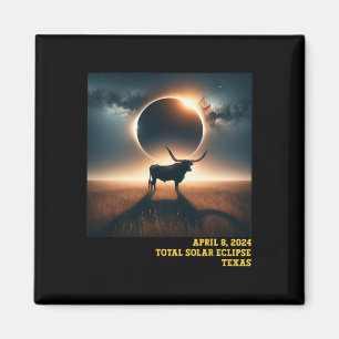 Aimant Astro commémoratif Texas Total Solar Eclipse 2024