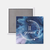 Aimant Astrologie aquarelle - Gemini (Recto/Verso)